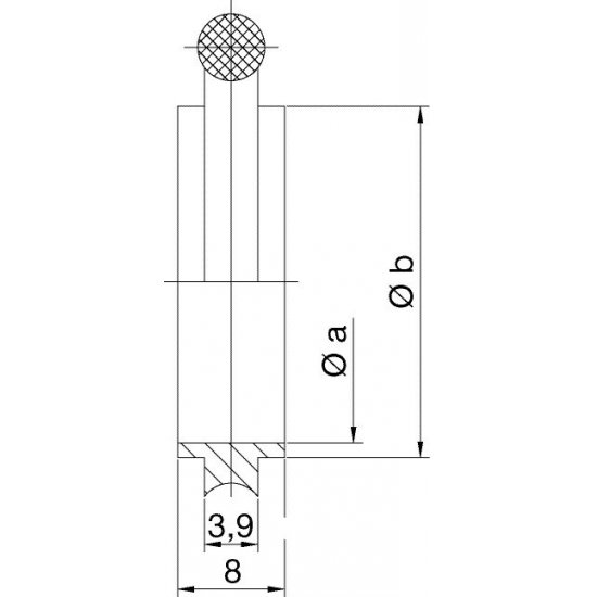 Bild 2 - Zentrierring VA 1.4301/Neopren NW 10 a=10 / b=12