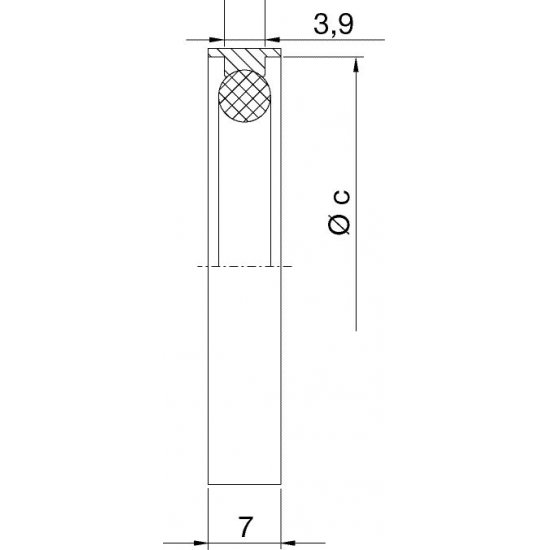 Bild 2 - Auenzentrierring Al/Silikon NW 50 c=75