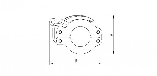 Bild 2 - Schnellspannring ganzmetall NW 20/25 A=61 / B=82