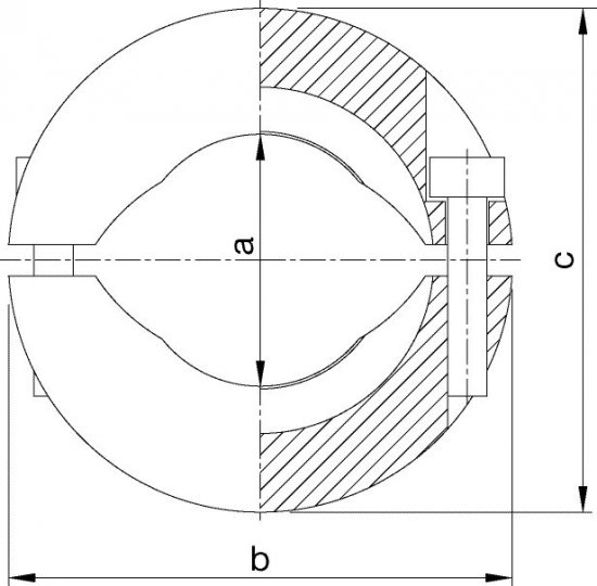 Bild 2 - Spannring FL Massiv, VA NW 10/16 a=22 / b=55 / c=47