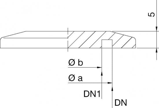 Bild 2 - Blindflansch Al NW 50 a=52,4 / b=46