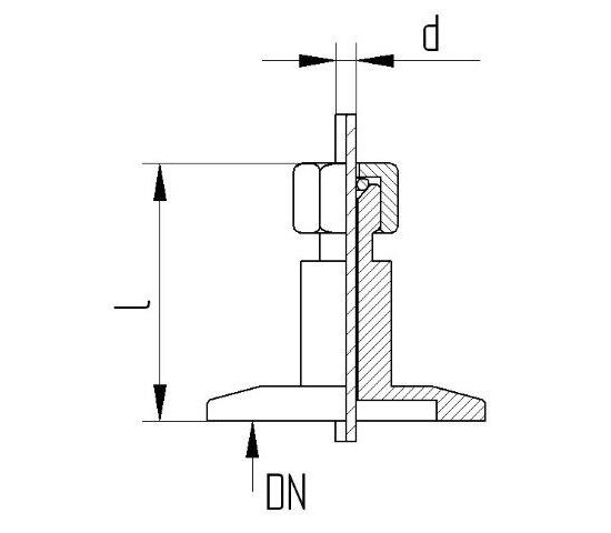 Bild 2 - KF Universalthermoelem. VA NW 25 1-fach 1mm-3,2mm h=37