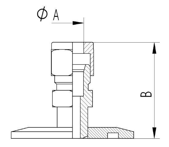 Bild 2 - KF-Adapter f. Doppelklemmringverschraubung 1.4404 (Swagelok-Adapter kompatibel) metrisch NW 16 A=8mm / B=41mm