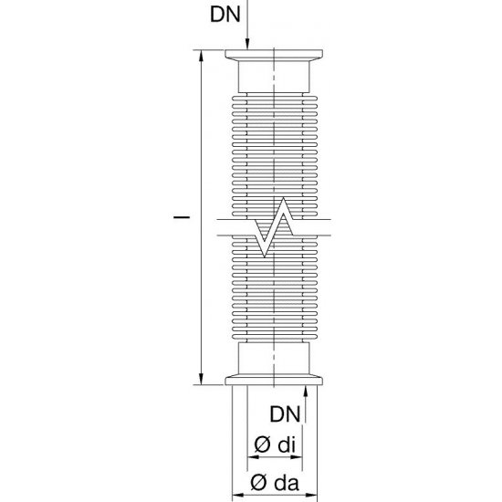 Bild 2 - VA-Schlauch flexibel 1.4404 2000 mm NW 50 di=50,4 / da=63,0