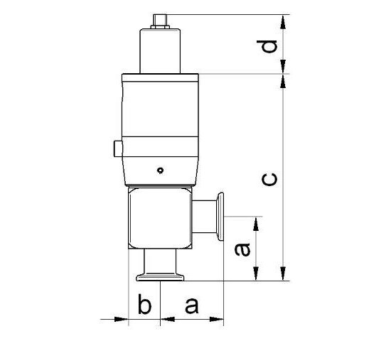 Bild 2 - Eckv.el.-pneum Edelstahl NW25 geschl.o.LM o.SV c=154