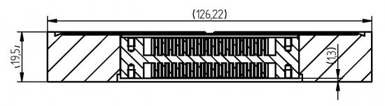 Bild 2 - CF SUB-D-Durchf. DN 100 - 50 Pins a=152,0 / b=1,2 / c=19,5