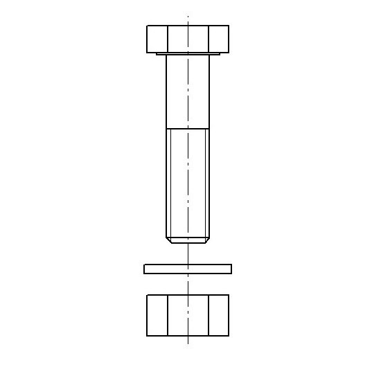 Bild 2 - Schraubensatz VA DN 63/4x M8x40