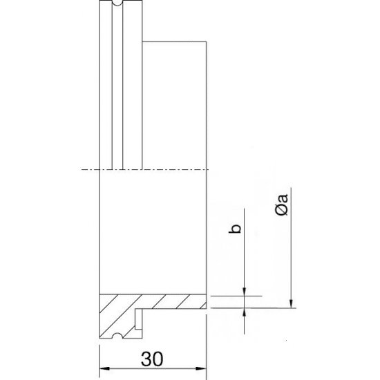Bild 2 - ISO-K-Flansch m.kz Rohrans. 1.0037 VA DN 63 a=76 b=3