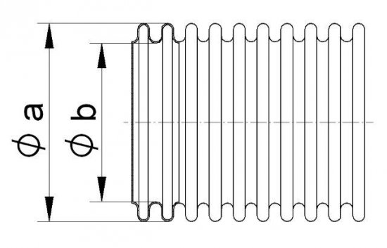 Bild 2 - ISO-K-Wellschlauch VA normale Meterware 1.4404 DN 100 extrem flexibel (geglht)