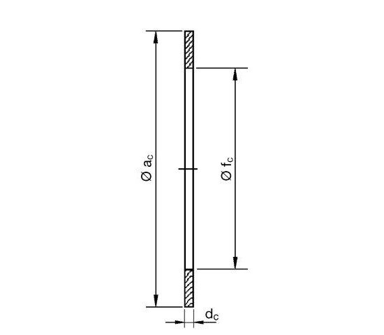 Bild 2 - CF-Kupferdichtung versilbert NW 160 1Stck a=171 / d=152 / d=2
