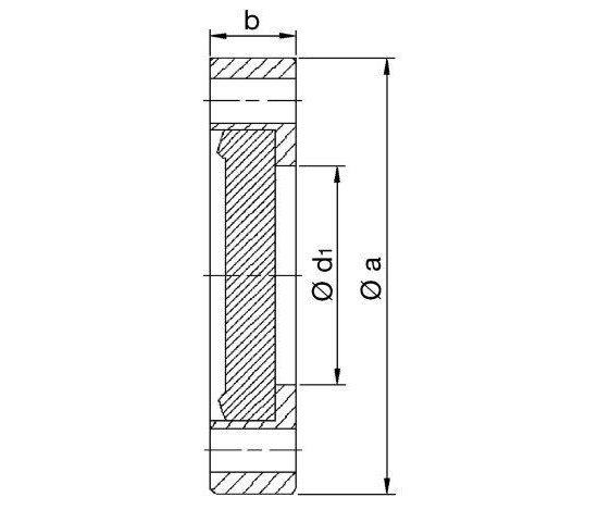 Bild 2 - CF-Blindflansch drehbar DN 160 a=203 / b=21 / d=161