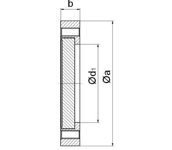 Bild 2 - CF-Blindflansch drehbar m. Gewindelch. NW 200 a=254 / b=24 / d1=207