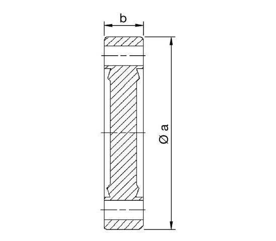 Bild 2 - CF-doppelseitiger Blindflansch NW 63 a=113,5 / b=17,5