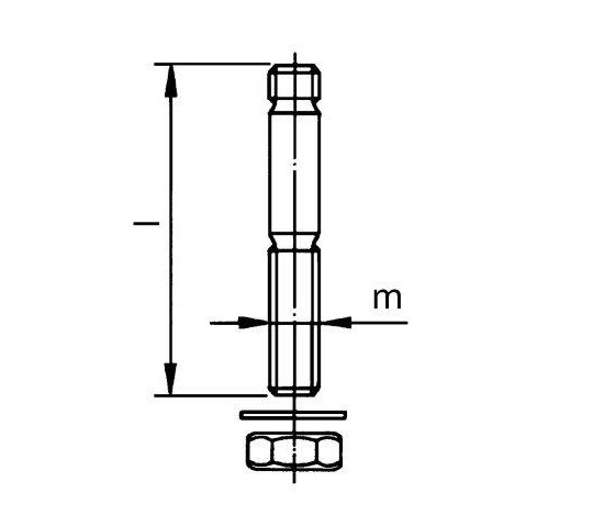 Bild 2 - CF-Stiftschraubensatz A2 DN200 l=53 / M8 / Anzahl n=24
