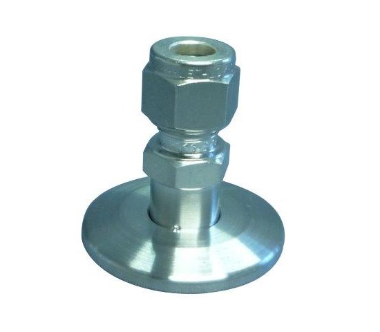 Bild 1 - KF-Adapter f. Doppelklemmringverschraubung 1.4301 (Swagelok-Adapter kompatibel) metrisch NW 32/40 A=6mm / B=40mm