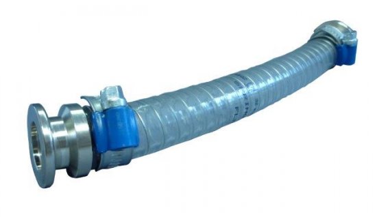 Bild 1 - PVC-Schlauch mit KF Aluminium 1000 mm NW 40/40