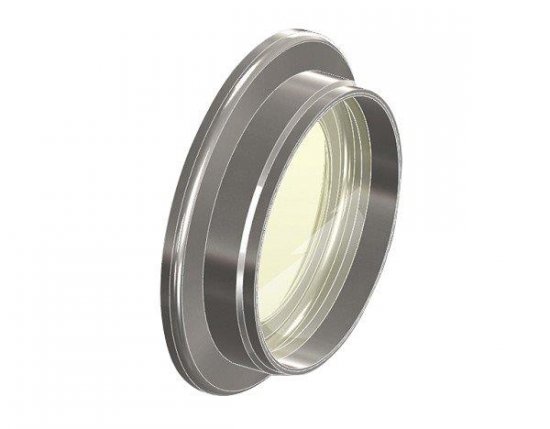Bild 1 - KF Schauglas Borosilikat Edelstahl NW 25 D1=25,4 / D2=19 / D3=16 / T=1,6 / L=8,5