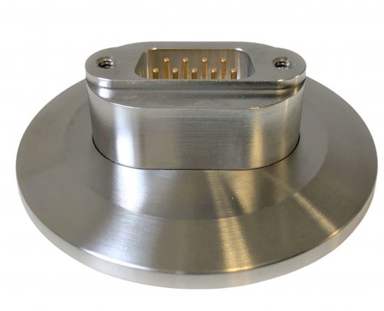 Bild 1 - KF SUB-D-Durchf. DN 40 - 9 Pins a=55 / b=14,5 / c=5