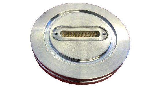 Bild 1 - ISO-K SUB-D-Durchf. DN 63 - 25 Pins a=95 / b=14,5 / c=12
