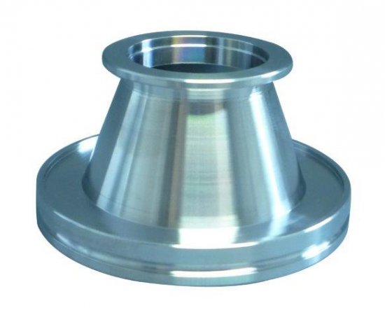 Bild 1 - ISO-K-KF-berg.Stck VA DN 63 KF 50 konisch Aluminium a=95 / a2=75 / b=50 / l=50