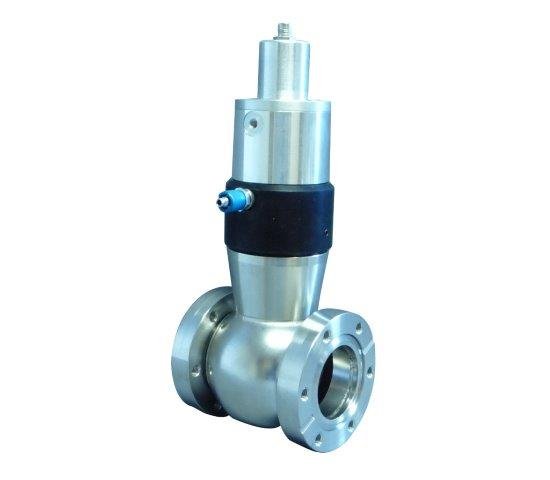 Bild 1 - CF-Durchgangsv.off. el.-pneu. VA 2 Fl. dreh. o. LM o. SV DN 40 c=170
