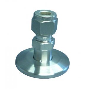 KF-Adapter f. Doppelklemmringverschraubung 1.4301 (Swagelok-Adapter kompatibel) metrisch NW 16 A=10mm / B=44mm