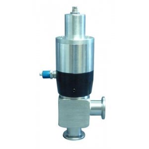 Eckv.el.-pneum Edelstahl NW16 offen einfachem LM, Signal bei offenem Ventil c=130 d=40
