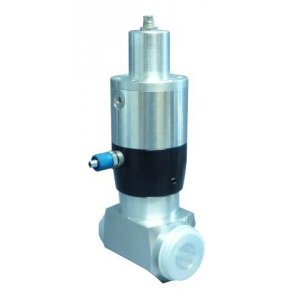Durchgangsvent.el.-pneum.Al NW40 geschl. mit einfachem LM, Signal bei offenem Ventil c=185 / d=40