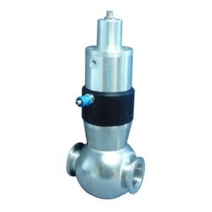 Durchgangsvent.el.-pneum Edelstahl NW40 geschl. mit einfachem LM, Signal bei offenem Ventil c=170 / d=40